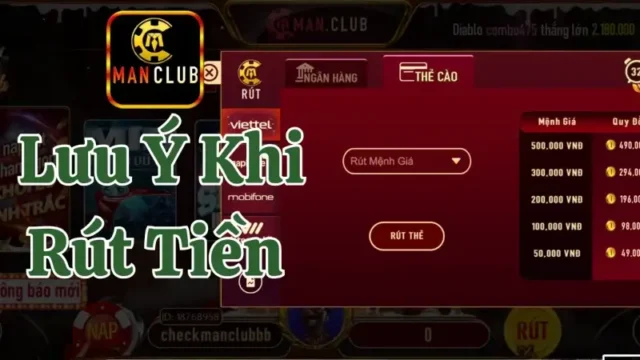 Hướng dẫn rút tiền tại Manclub năm 2025